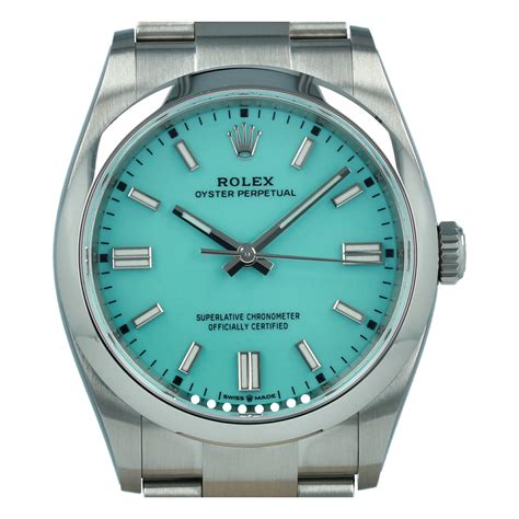 rolex oyster perpetual turquoise 36mm|rolex oyster perpetual 36mm blue.